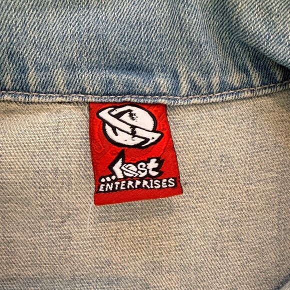 VTG Lost Enterprises Jean Jacket Men's Grunge Skater Y2K 90s Medium - Picture 4 of 8